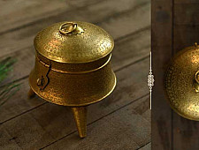 Ahar ✽ Brass ~ Paan Daan { 7" x 7" x 7" Medium }